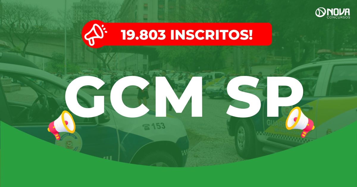 Concurso GCM SP: 19.803 inscritos! Provas em abril!