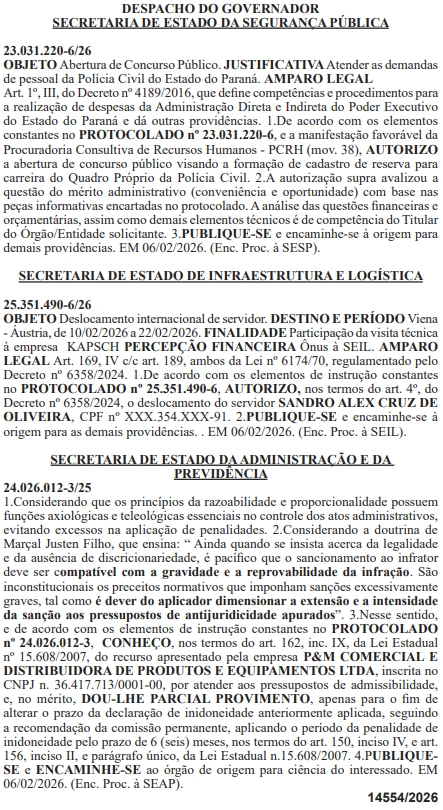concurso pc pr autorização