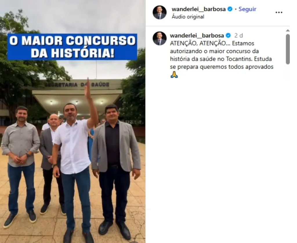 Concurso SES TO tem edital autorizado com 5.124 vagas para 31 categorias! 1 concurso ses to autorização