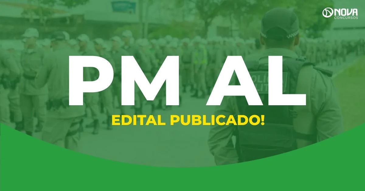 Concurso PM AL: Edital publicado! 1 mil vagas!