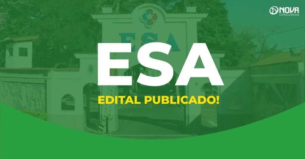 Saiu o Edital ESA 2026! 1.100 vagas de nível médio!