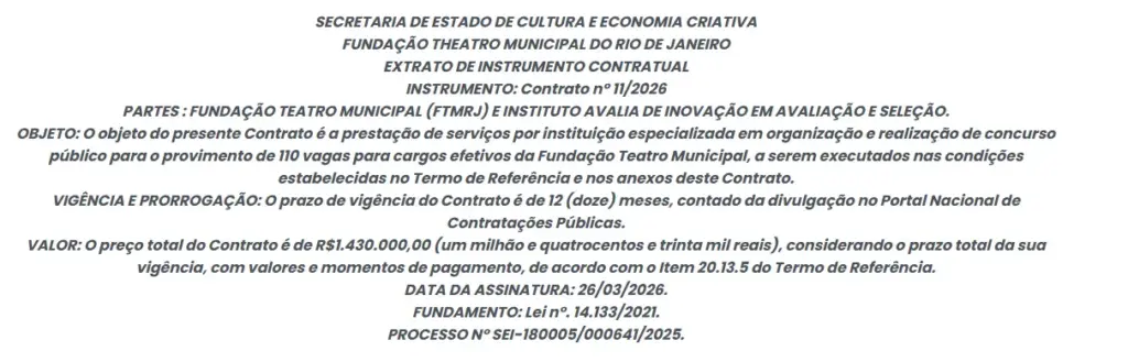 concurso theatro municipal rj 