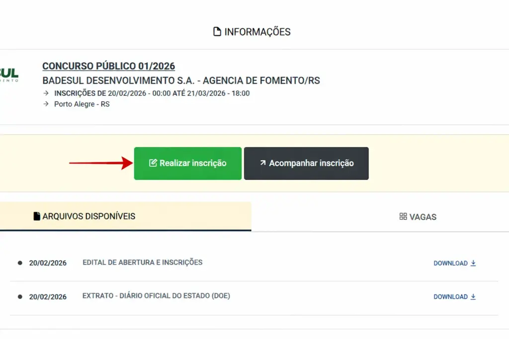 Passo a passo concurso Badesul 