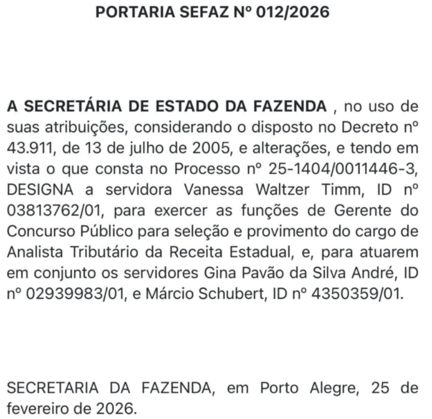 Concurso Sefaz RS: Novos editais confirmados em 2026! 1 concurso sefaz rs