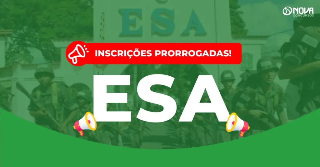 Concurso ESA 2027: Inscrições prorrogadas! 1.100 vagas de nível médio!