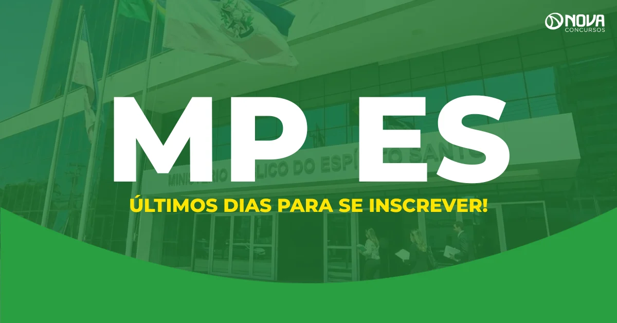 Concurso MP ES: Últimos dias para se inscrever!
