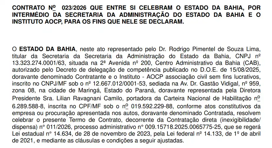 Concursos PM e Bombeiros BA: contrato com a banca é divulgado! 1 concursos pm e bombeiros BA