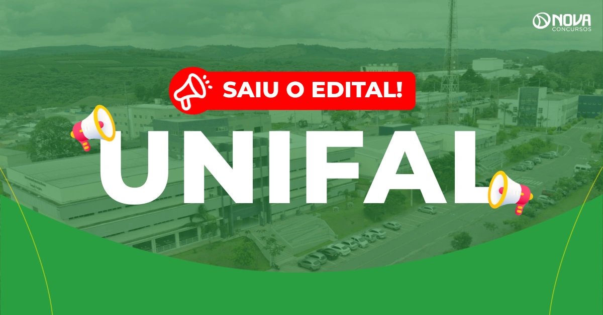 Concurso Unifal: Saiu o edital! Iniciais de R$3 mil!