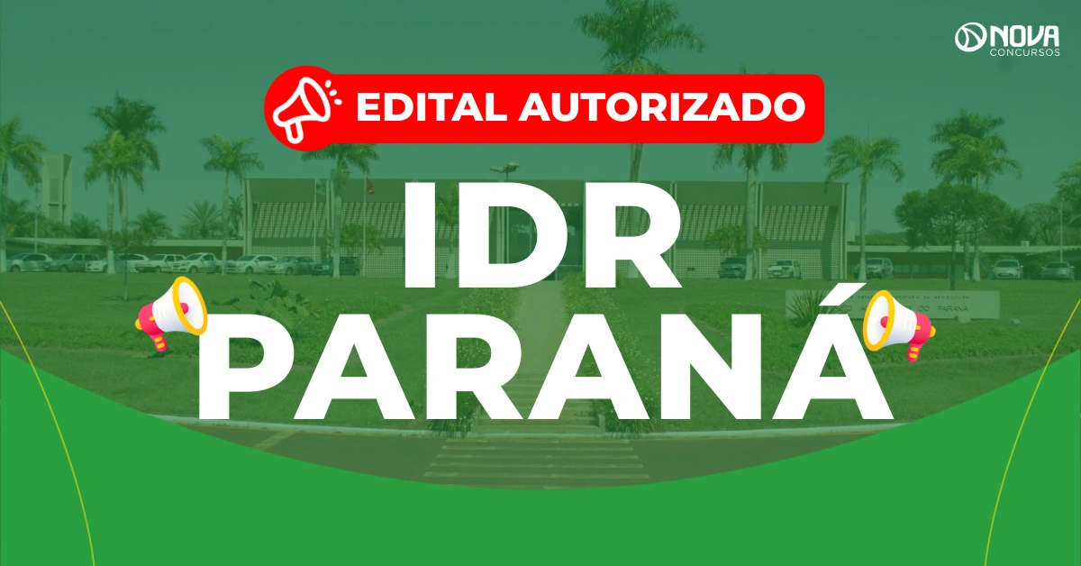 Concurso IDR Paraná: Edital autorizado! 422 vagas!