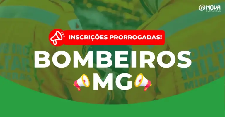 Concurso Bombeiros MG: Inscrições prorrogadas! 342 vagas!