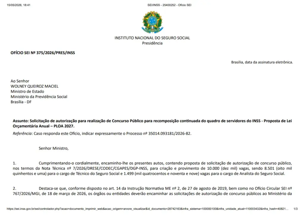concurso inss 