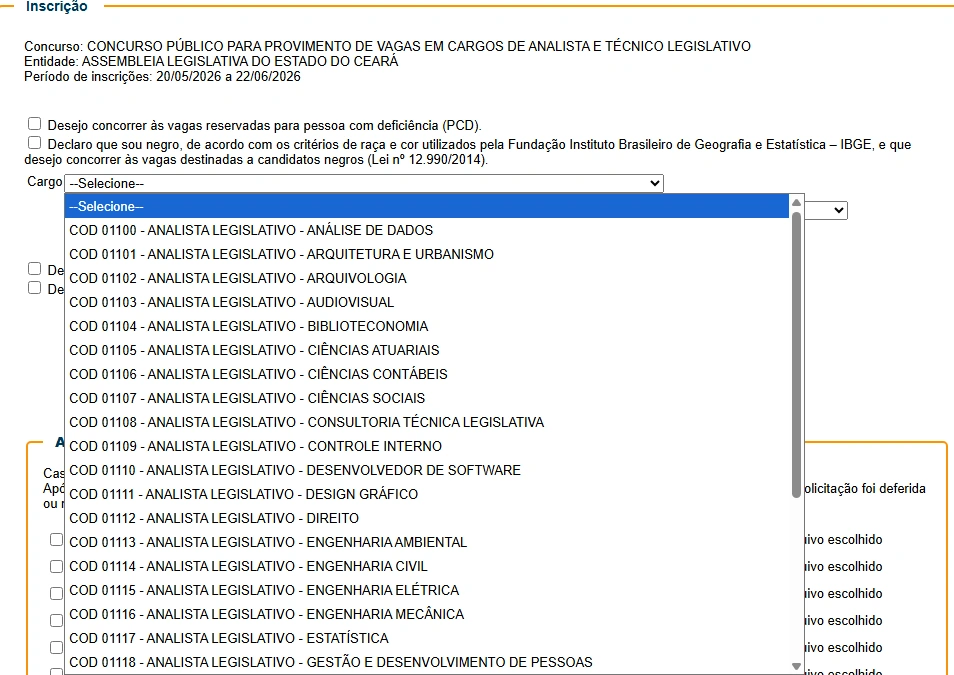 Concurso Alece 2026