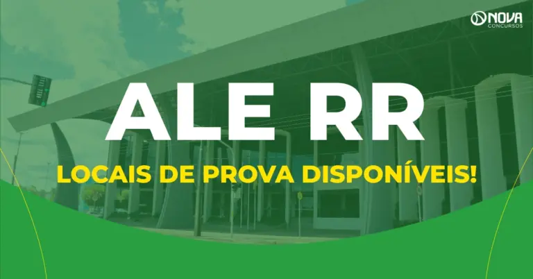 Locais de prova do concurso ALE RR podem ser consultados; confira!