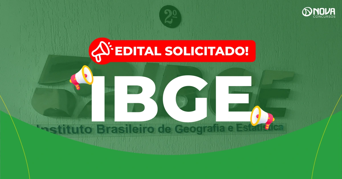 Concurso IBGE 2026: Edital solicitado! 900 vagas efetivas!