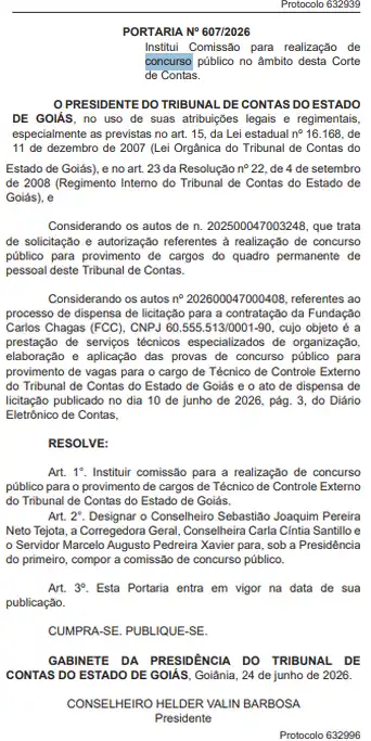 Concurso TCE GO: Edital iminente! 16 vagas! 1 concurso tce go