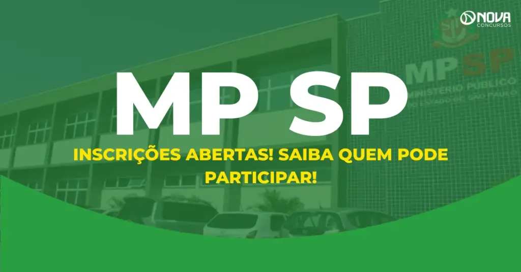 Concurso MP SP: Inscrições abertas; saiba quem pode participar!