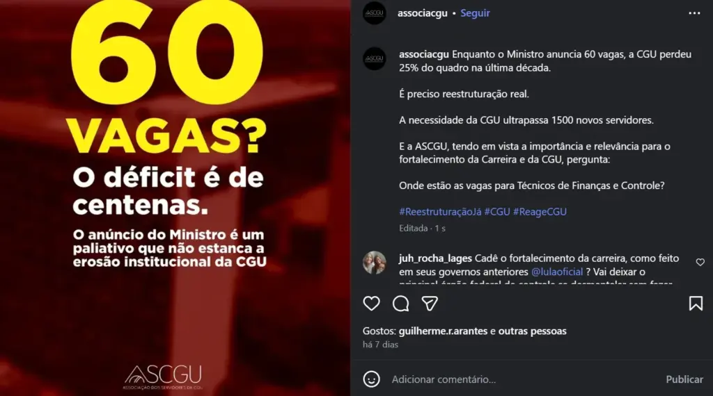 Concurso CGU: sindicato pede mais vagas e retorno do cargo de Técnico! 1 concurso cgu