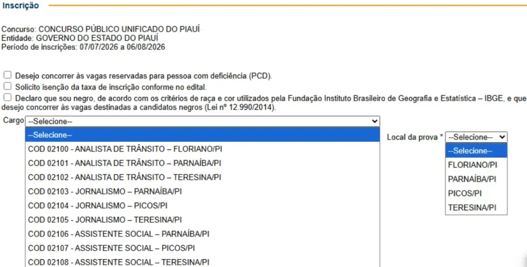 Concurso Unificado PI está com inscrições abertas! Saiba como participar! 1 Concurso Unificado PI