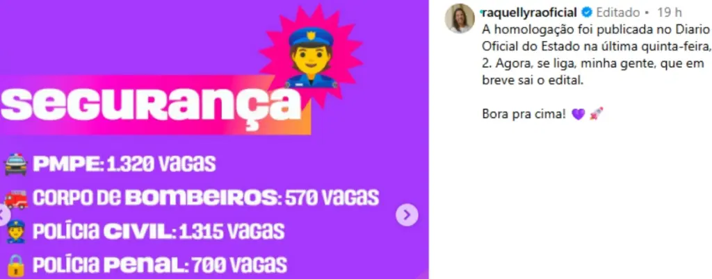 Concursos Segurança PE têm quase 4 mil vagas autorizadas pela governadora! 1 Concursos Segurança PE