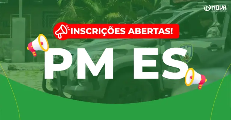 Concurso PM ES: Inscrições abertas! 1.008 vagas para Soldado!