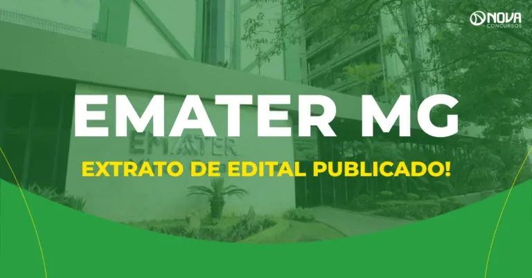 Concurso Emater MG: Saiu o extrato de edital! Confira os detalhes!