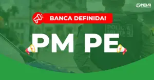 policial militar de costas em serviço representando concurso pm pe 2026