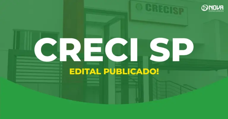 Concurso Creci SP 2026: Saiu o edital! Provas em novembro!