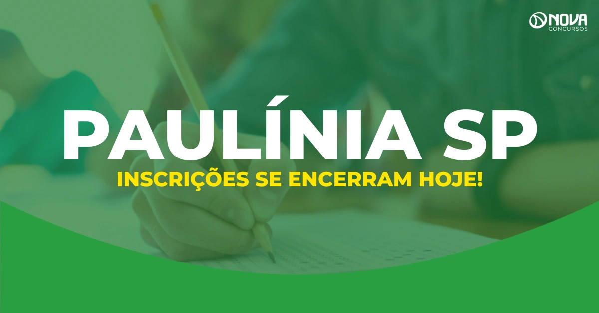 Concurso Paulínia SP: Último dia de inscrições; 115 vagas