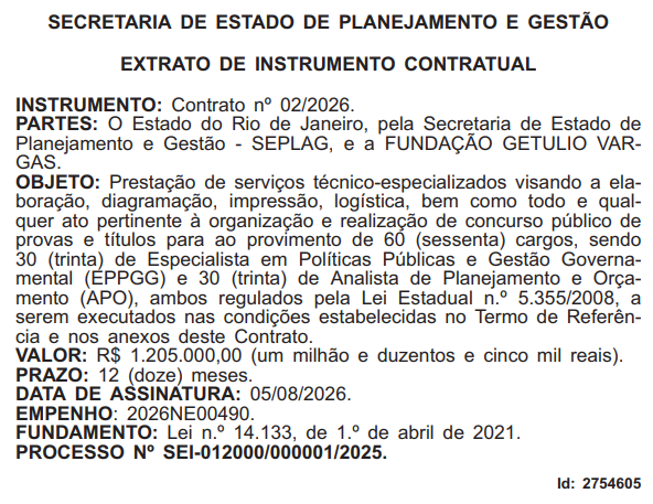 Concurso Seplag RJ: FGV contratada e edital a qualquer momento! 1 concurso seplag rj