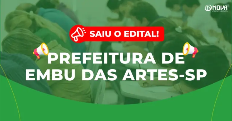Concurso Prefeitura de Embu das Artes SP: Edital publicado; 94 vagas!