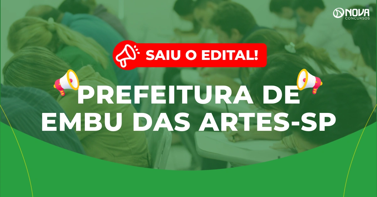 Concurso Prefeitura de Embu das Artes SP: Edital publicado; 94 vagas!