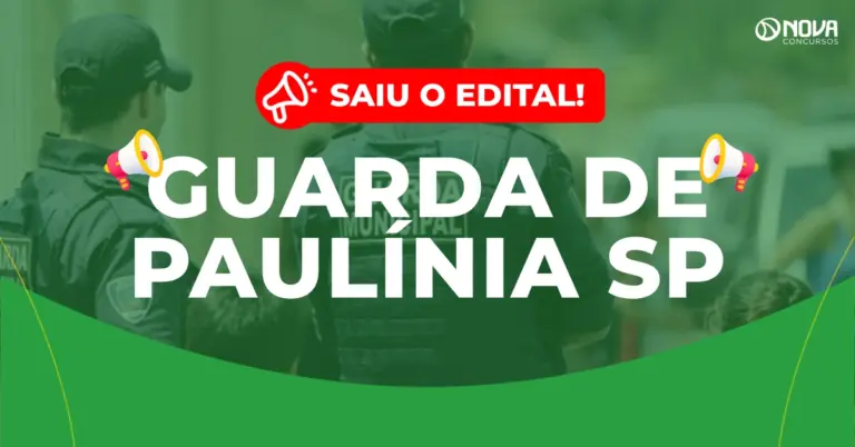 Concurso Guarda de Paulínia SP: Saiu o edital! 40 vagas e iniciais de R$4,6mil!