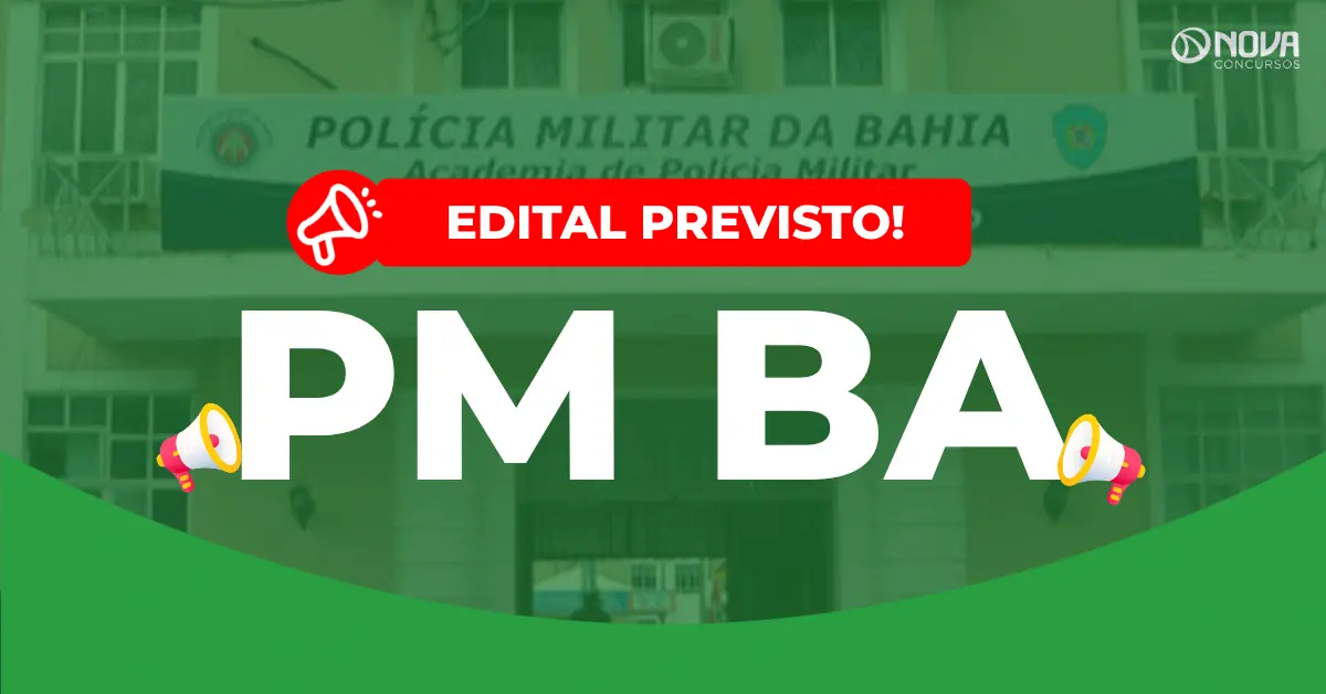 Edital PM BA com 2.700 vagas sai em novembro