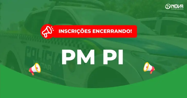 Último dia de inscrições para o Concurso PM PI