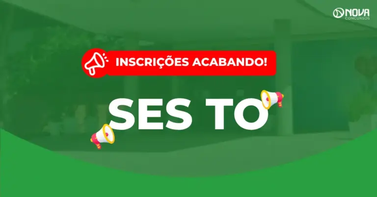 Concurso SES TO 2026: Últimas horas de inscrição