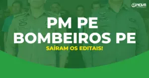 bombeiro e policial militar em solenidade representam edital pm e bombeiros pe
