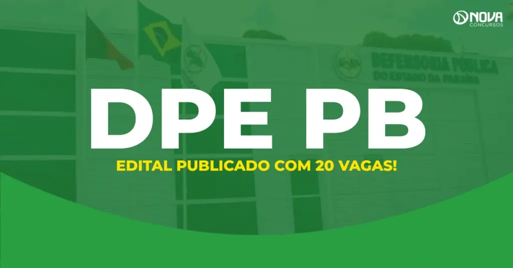 Concurso DPE PB: Primeiro edital publicado; 20 vagas