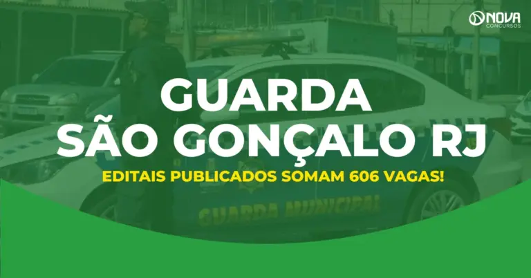 Concurso Guarda São Gonçalo RJ: Editais somam 606 vagas