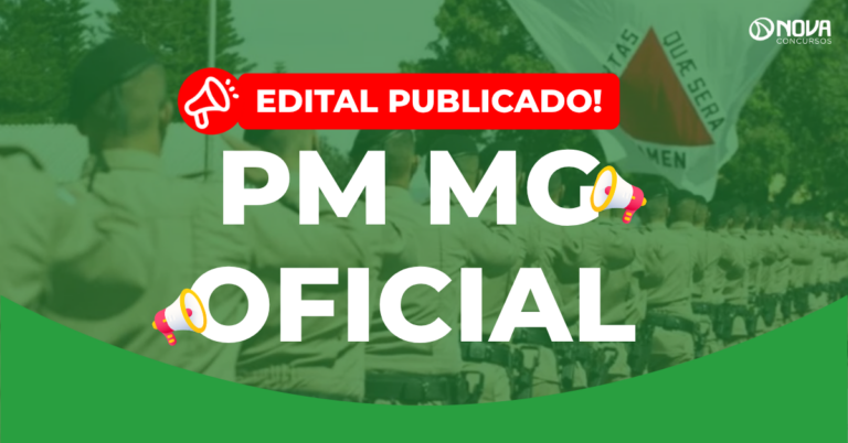 Concurso PM MG CFO 2027: edital publicado com 90 vagas para Oficial