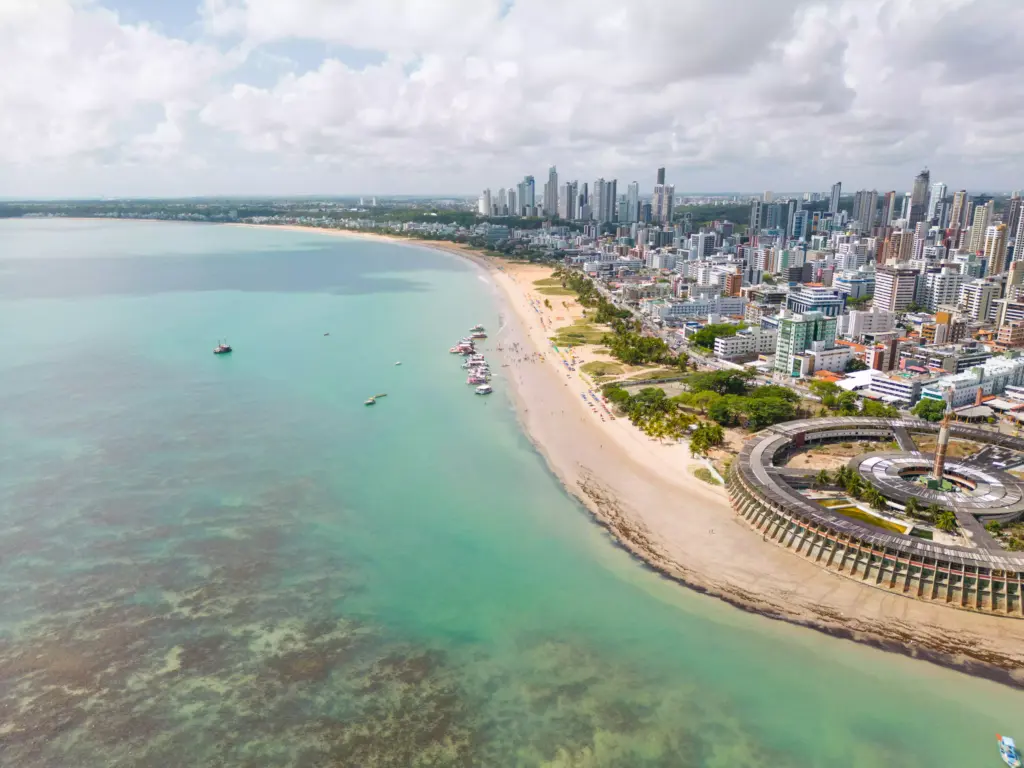 paraíba joão pessoa praia de cabo branco foto vista áerea