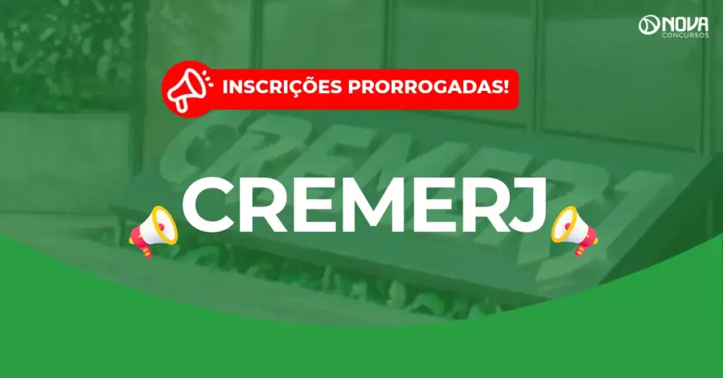 Concurso CREMERJ: inscrições prorrogadas até 6 de novembro