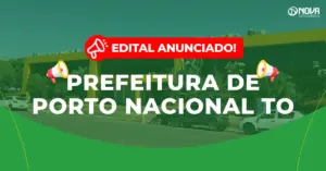 concurso prefeitura de porto nacional to fachada da prefeitura com carros estacionados e área arborizada