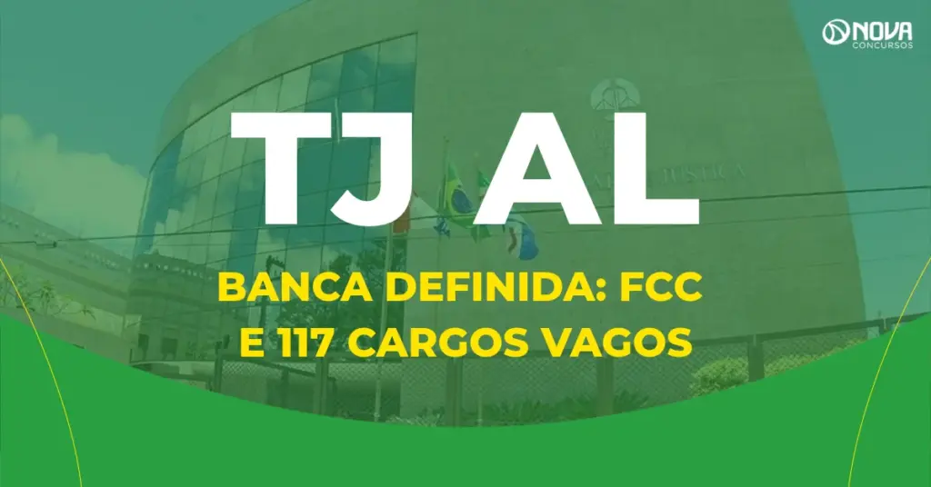 Concurso TJ AL banca definida: FCC e 117 cargos vagos