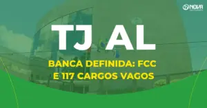 concurso tj al banca definida fachada do tribunal de justiça de alagoas com bandeiras na entrada