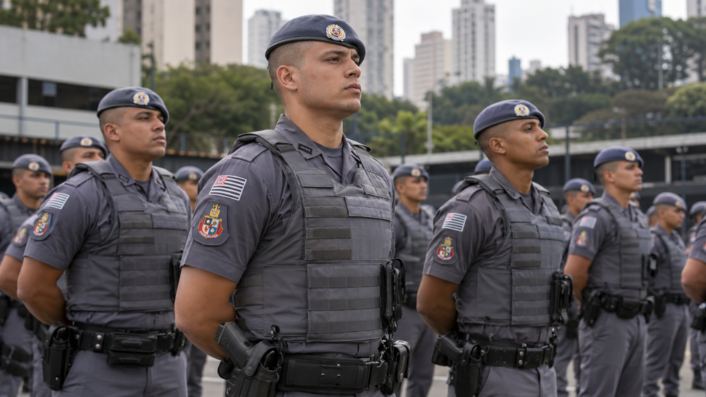 Formacao policial em cenario urbano