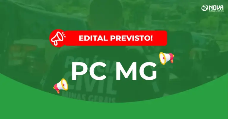 Concurso PC MG 3.000 vagas anunciadas pelo governador