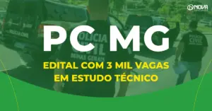 concurso pc mg edital policiais civis caminhando ao lado de viaturas da polícia civil