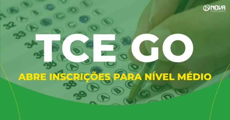 Concurso TCE GO abre inscrições para nível médio