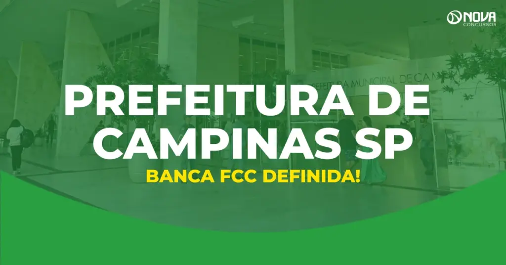 Concurso Prefeitura de Campinas SP banca definida: 485 vagas