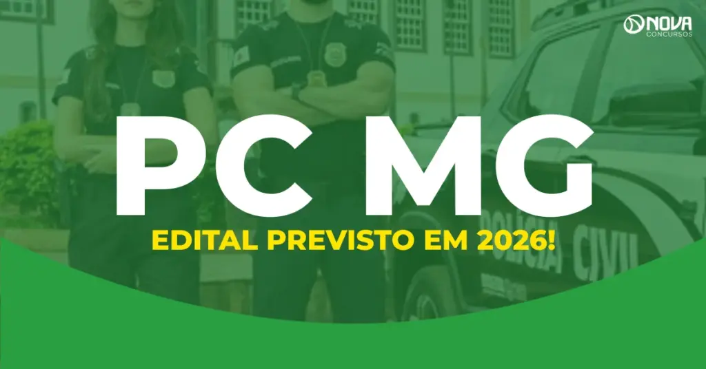Concurso PC MG edital em 2026? O que falta para sair